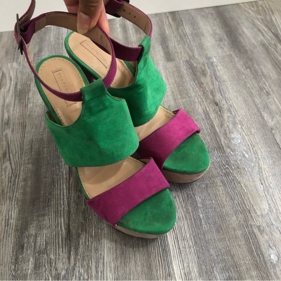 Zara Trafaluc platform multi color block hills shoes - Picture 4 of 13